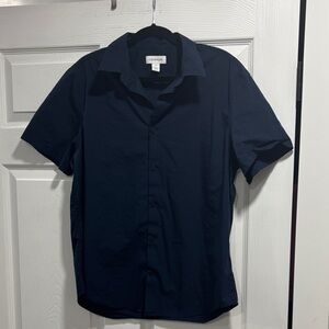 Calvin Klein Men's Dark Blue Casual Shirt